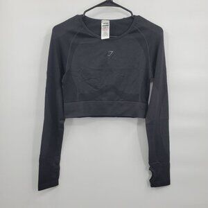Gymshark Flex Long Sleeve Crop Top Women Size Large NWT Body Fit Crew Neck